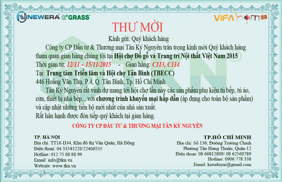 Hội chợ Đồ gỗ và Trang trí Nội thất Việt Nam 2015 (gọi tắt là VIFA HOME 2015)