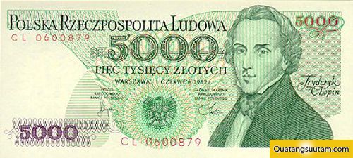 5000 Złoty là tiền tệ của Ba Lan