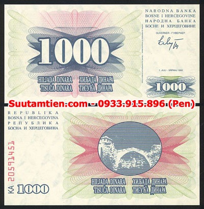 Bosnia 1000 Dinara 1995