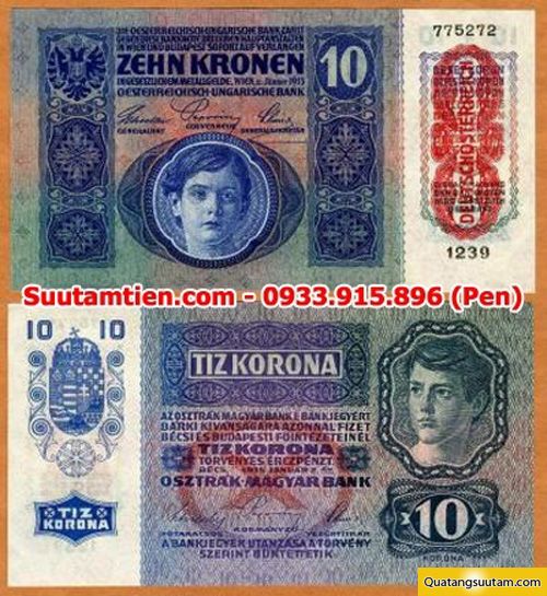 Mua bán tiền cổ Áo-Hung 10 kronen 1919