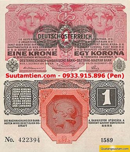 Mua bán tiền cổ quốc gia Áo-Hung 1 kronen năm 1916