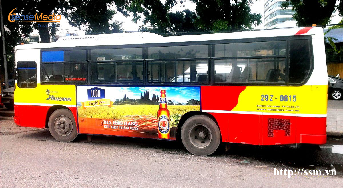 Advertising on bus body