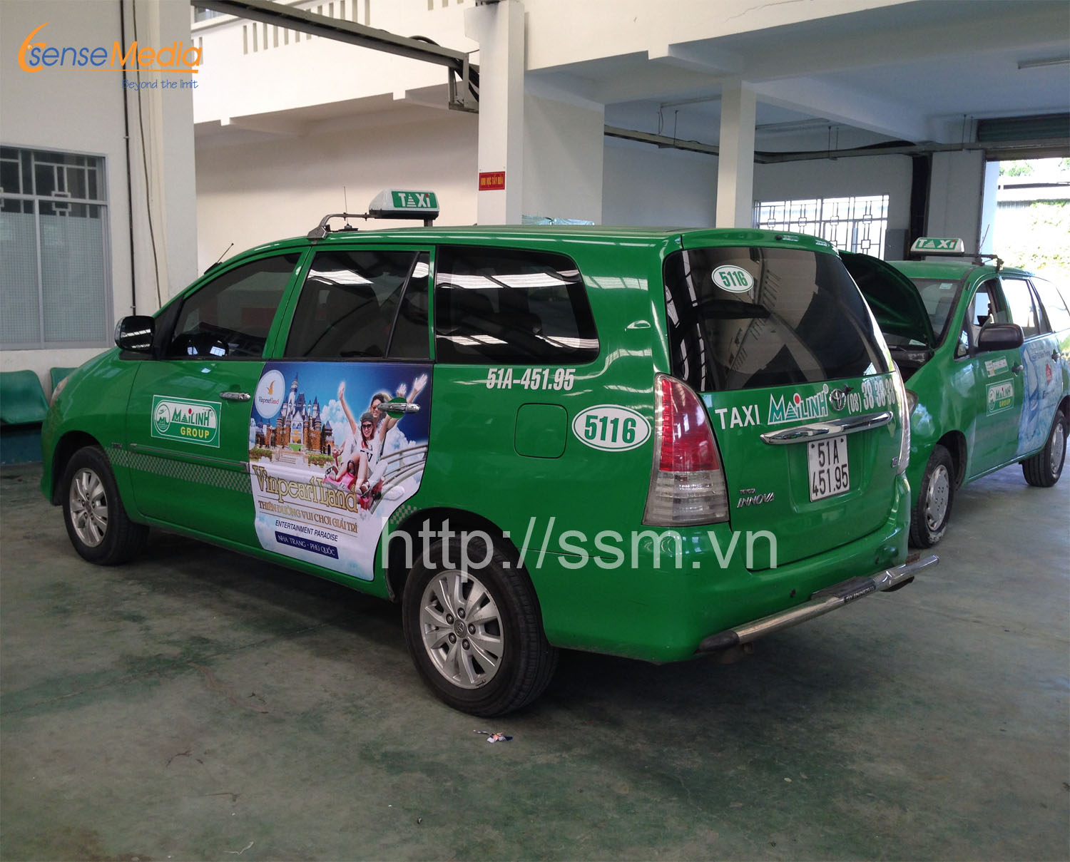 quảng cáo trên xe taxi Mai Linh toàn quốc uy tín