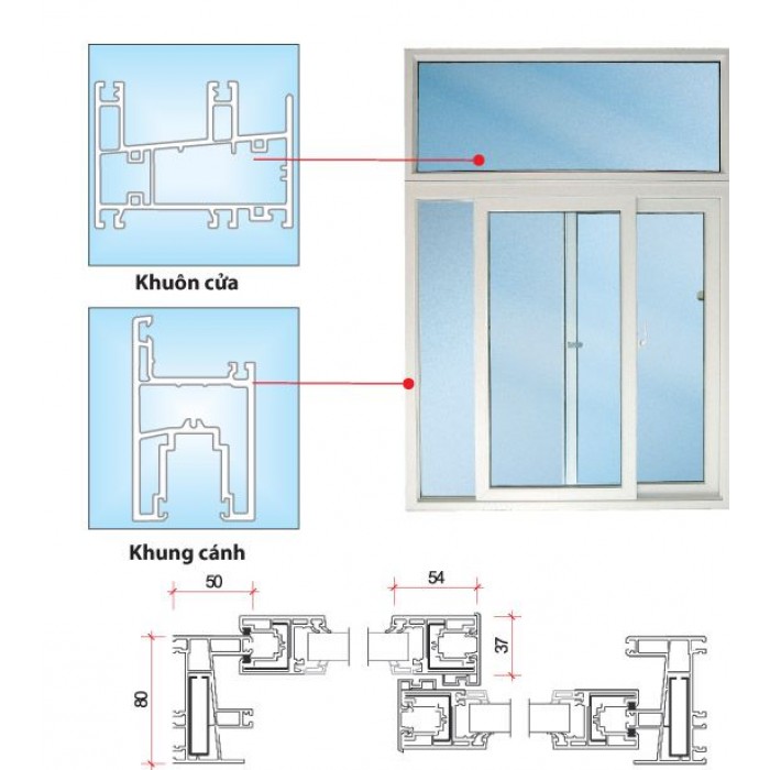 cửa nhựa lõi thép châu âu 1