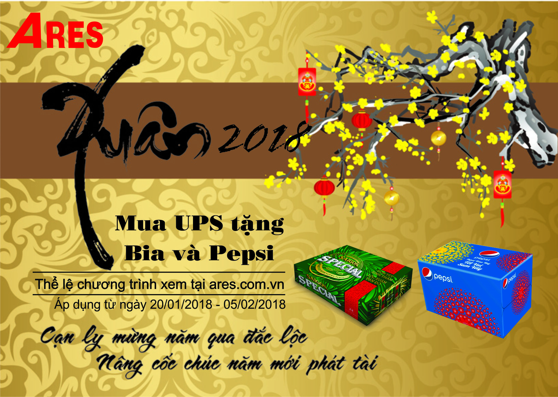 ups ares tang qua tet tri an khach hang